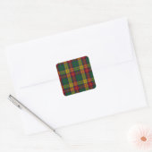 Sticker Carré Tartan de la famille des clans Buchanan (Enveloppe)