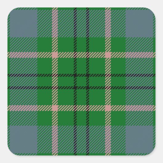 Sticker Carré Tartan de Taylor de clan (Devant)