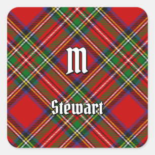 Sticker Carré Tartan Royal Stewart