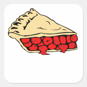 Sticker Carré Tarte aux cerises