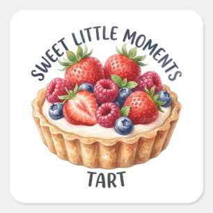 Sticker Carré Tarte aux fruits de baie Moments sucrés