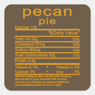 Sticker Carré tarte pécane grâces nutritif T-shirt