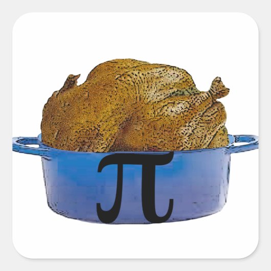 Sticker Carré Tarte Pot au Poulet (Devant)