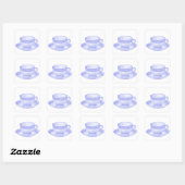 Sticker Carré Tasse à thé violette (Feuille)