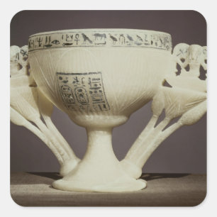 Sticker Carré Tasse de boissons sous forme de lotus entrouvert