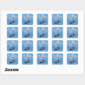Sticker Carré Tasse spéciale (Feuille)