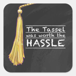 Sticker Carré Tassel Hassle Silver