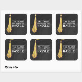 Sticker Carré Tassel Hassle Silver (Feuille)