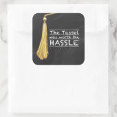 Sticker Carré Tassel Hassle Silver (Sac)
