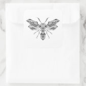 Sticker Carré Tatouage d'Abeille-Guêpe (Sac)
