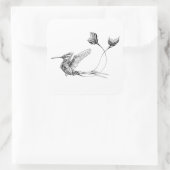 Sticker Carré Tatouage d'oiseaux psychedlic (Sac)