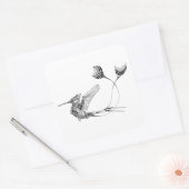 Sticker Carré Tatouage d'oiseaux psychedlic (Enveloppe)