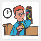 Sticker Carré Taureaux de Late (Devant)