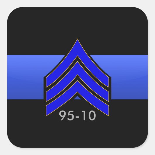 Sticker Carré TBL Sgt STRIPES 95-10 Commande personnalisée (Devant)