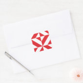 Sticker Carré Tchry Red Geometric Deco Cube Pattern (Enveloppe)