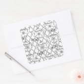 Sticker Carré Tea Pot Doodle (Enveloppe)