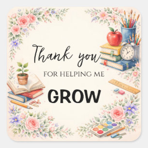 Sticker Carré Teacher Thank You Gifts End of School Year