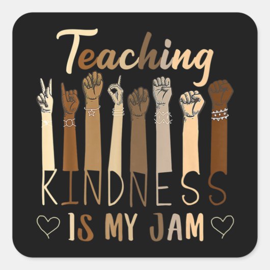 Sticker Carré Teaching Kindness (Devant)
