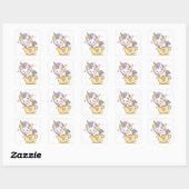 Sticker Carré Teacup Unicorn (Feuille)