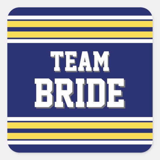 Sticker Carré Team Bride Sports Jersey (Devant)