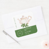 Sticker Carré Teapot Lemon Balm Tea Label (Enveloppe)