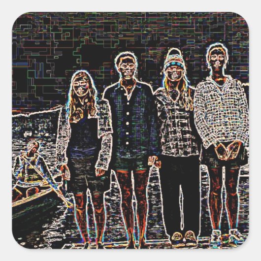 Sticker Carré TechANOE (Devant)