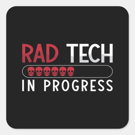 Sticker Carré Technicien en radiologie Technologie Rad Tech En c (Devant)