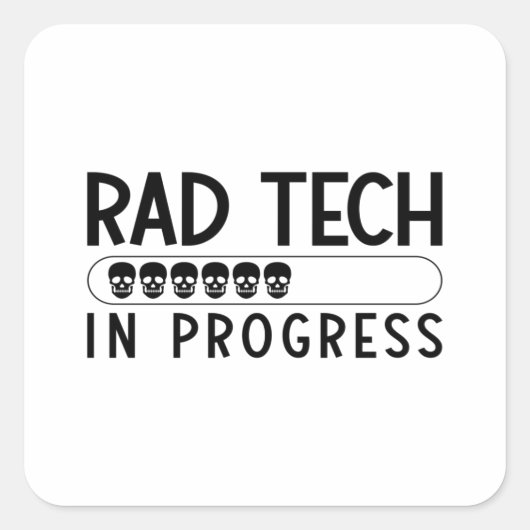 Sticker Carré Technologie Rad En Cours Technicien Technologique (Devant)