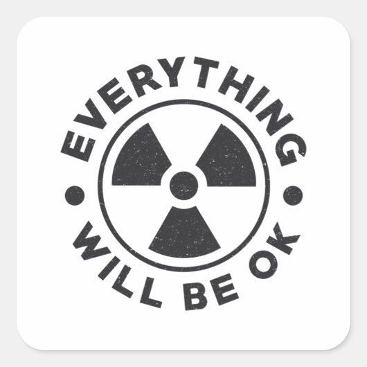 Sticker Carré Technologue Technologue En Radiologie Tout Va Bien (Devant)