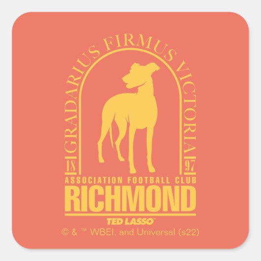 Sticker Carré Ted Lasso | AFC Richmond Gold Arched Logo (Devant)