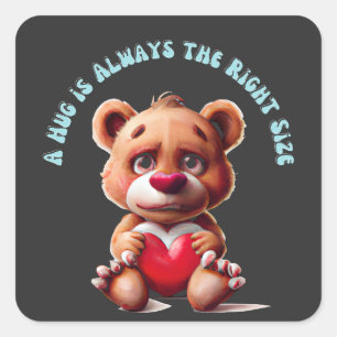 Sticker Carré Teddy Bear