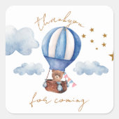 Sticker Carré Teddy Bear Merci D'Être Venu (Devant)