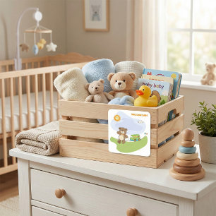 Sticker Carré Teddy Bear Welcome Baby Nursery Design