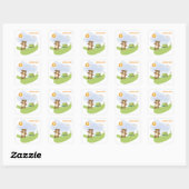 Sticker Carré Teddy Bear Welcome Baby Nursery Design (Feuille)
