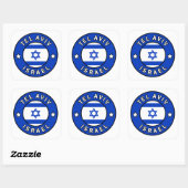 Sticker Carré Tel Aviv Israël (Feuille)
