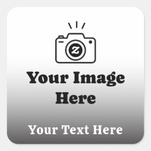 Sticker Carré Téléchargez votre photo et texte préférés