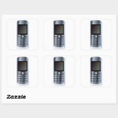 Sticker Carré Téléphone portable (Feuille)