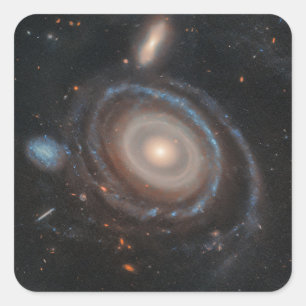 Sticker Carré Télescope spatial Hubble Bullseye Galaxy