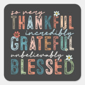 Sticker Carré Tellement Merci Chute incroyablement Gratuit (Devant)