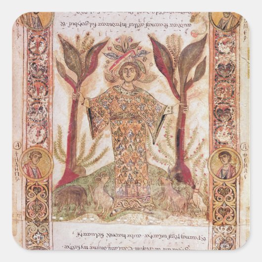 Sticker Carré Tellus, de Exultet I, c.1030 (Devant)