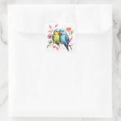Sticker Carré Tels de doux oiseaux d'amour (Sac)