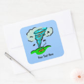 Sticker Carré Tempête Chaser Tornado Twister Météorologie (Enveloppe)