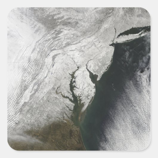 Sticker Carré Tempête hivernale sévère 2 (Devant)