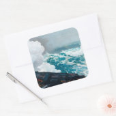 Sticker Carré Tempête sur la peinture de la mer (Enveloppe)