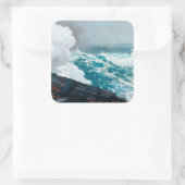 Sticker Carré Tempête sur la peinture de la mer (Sac)