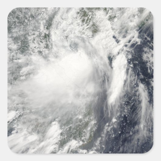 Sticker Carré Tempête tropicale Conson approchant le Vietnam (Devant)