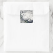 Sticker Carré Tempête tropicale Ida dans la mer des Caraïbes (Sac)