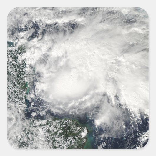 Sticker Carré Tempête tropicale Ida dans la mer des Caraïbes (Devant)