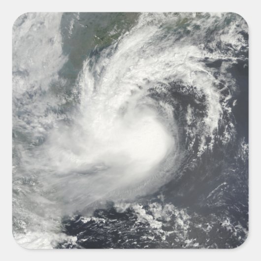 Sticker Carré Tempête tropicale Parme approchant la Chine et le  (Devant)