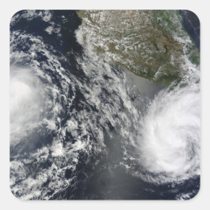 Sticker Carré Tempêtes tropicales Blas et Celia